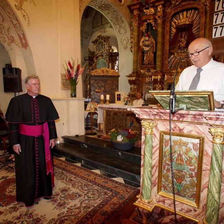 Festmesse 19. Juli - Alois Gaggl bei seiner Laudatio